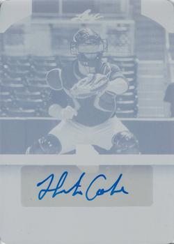 2015 Leaf Perfect Game National Showcase - Base Autograph - Printing Plates Cyan #PG-HC1 Hunter Coleman Front