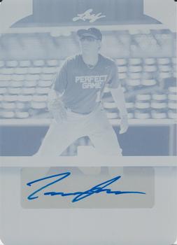 2015 Leaf Perfect Game National Showcase - Base Autograph - Printing Plates Cyan #PG-TJ1 Tanner James Front