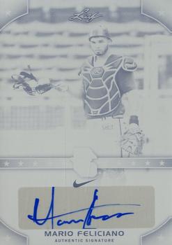 2015 Leaf Perfect Game National Showcase - Base Autograph Printing Plates Black #PG-MF3 Mario Feliciano Front