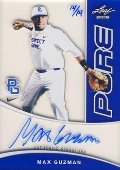 2015 Leaf Perfect Game National Showcase - Pure Autographs Blue #PPG-MG1 Max Guzman Front