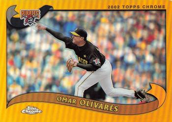 2002 Topps Chrome - Gold Refractors #136 Omar Olivares  Front