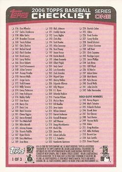 2006 Topps - Checklists Red #1 Checklist Series 1: 1-255 Back