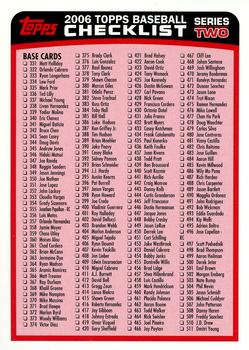 2006 Topps - Checklists Red #1 Checklist Series 2: 331-631 Front