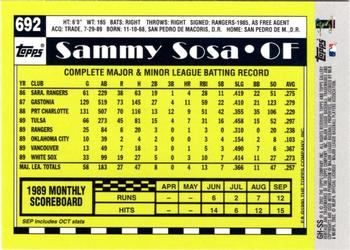 2002 Topps Gallery - Heritage #GH-SS Sammy Sosa Back