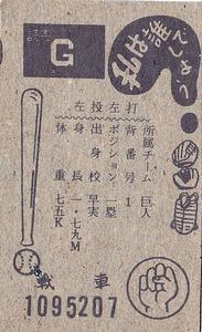 1963 Marusho Flag Back Menko (JCM 13c) #1095207 Sadaharu Oh Back