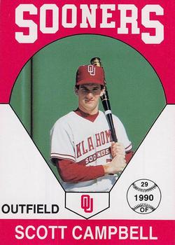 1990 Oklahoma Sooners #8 Scott Campbell Front