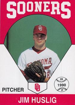 1990 Oklahoma Sooners #14 Jim Huslig Front