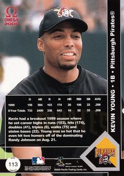 2000 Pacific Omega #113 Kevin Young Back