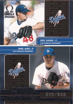 2000 Pacific Omega #186 Eric Gagne / Mike Judd Front