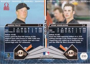 2000 Pacific Omega #235 Aaron Fultz / Ryan Vogelsong Back