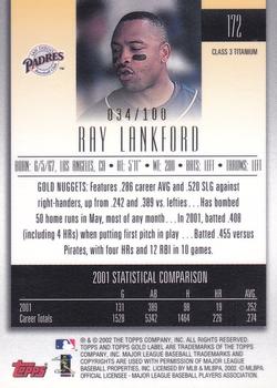 2002 Topps Gold Label - Class 3 Titanium #172 Ray Lankford  Back