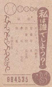 1964 Marukami Bat on Right Menko (JCM 14g) #984535 Akira Ishii Back