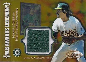 2002 Topps Gold Label - MLB Awards Ceremony Relics Class 1 Gold #ACR-DE Dennis Eckersley Front