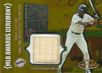 2002 Topps Gold Label - MLB Awards Ceremony Relics Class 1 Gold #ACR-TG1 Tony Gwynn Front