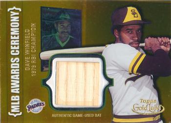 2002 Topps Gold Label - MLB Awards Ceremony Relics Class 1 Gold #ACR-DW Dave Winfield Front