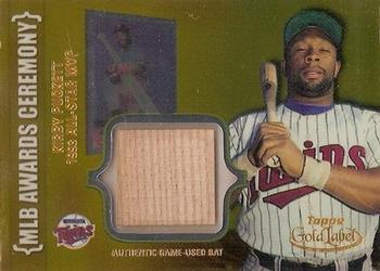 2002 Topps Gold Label - MLB Awards Ceremony Relics Class 1 Gold #ACR-KP2 Kirby Puckett Front
