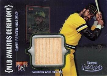 2002 Topps Gold Label - MLB Awards Ceremony Relics Class 2 Platinum #ACR-DP1 Dave Parker Front