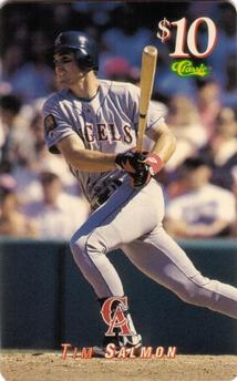 1995 Classic MLB $10 Phone Cards #NNO Tim Salmon Front