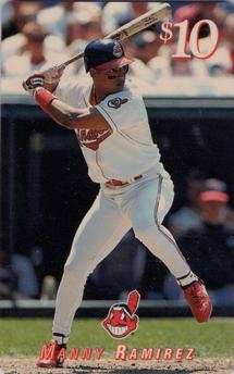 1995 Classic MLB $10 Phone Cards #NNO Manny Ramirez Front
