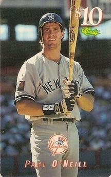 1995 Classic MLB $10 Phone Cards #NNO Paul O'Neill Front