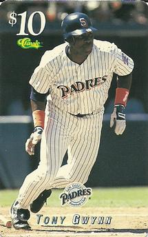1995 Classic MLB $10 Phone Cards #NNO Tony Gwynn Front
