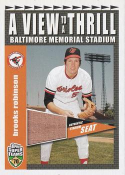 2002 Topps Super Teams - A View To A Thrill Relics #VT-BR Brooks Robinson Front