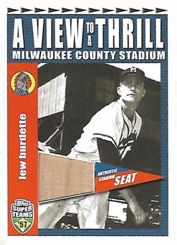 2002 Topps Super Teams - A View To A Thrill Relics #VT-LB Lew Burdette Front