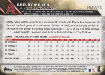2016 Topps Holiday #HMW36 Shelby Miller Back
