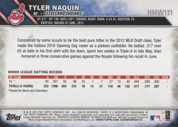 2016 Topps Holiday #HMW131 Tyler Naquin Back
