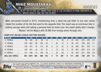 2016 Topps Holiday #HMW165 Mike Moustakas Back