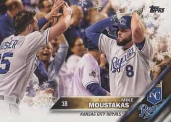 2016 Topps Holiday #HMW165 Mike Moustakas Front