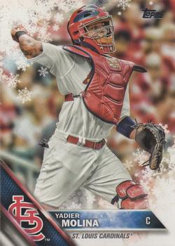 2016 Topps Holiday #HMW183 Yadier Molina Front