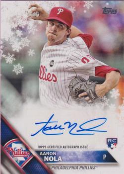 2016 Topps Holiday - Autographs #A-AN Aaron Nola Front