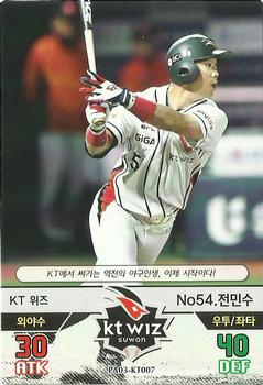 2016 SMG Ntreev Baseball's Best Players Forever Ace #KT007 Min-Soo Jun Front