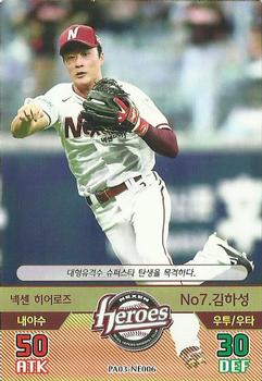 2016 SMG Ntreev Baseball's Best Players Forever Ace #NE006 Ha-Seong Kim Front