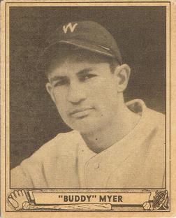 1940 Play Ball #17 Buddy Myer Front