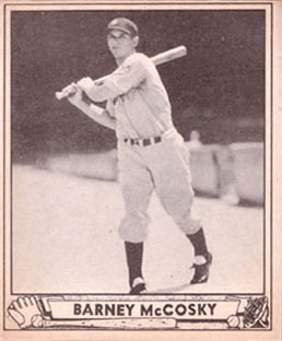 1940 Play Ball #201 Barney McCosky Front
