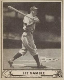 1940 Play Ball #208 Lee Gamble Front