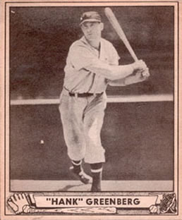 1940 Play Ball #40 Hank Greenberg Front