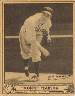 1940 Play Ball #5 Monte Pearson Front