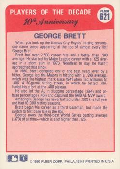 1990 Fleer #621 George Brett Back