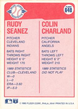 1990 Fleer #640 Rudy Seanez / Colin Charland Back