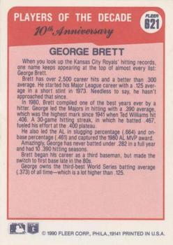 1990 Fleer #621 George Brett Back