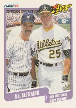 1990 Fleer #638 A.L. All-Stars (Don Mattingly / Mark McGwire) Front
