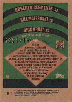 2002 Topps Super Teams - Retrofractors #57 Roberto Clemente / Bill Mazeroski / Dick Groat Back