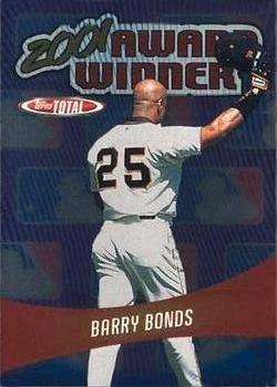 2002 Topps Total - Award Winners #AW3 Barry Bonds  Front