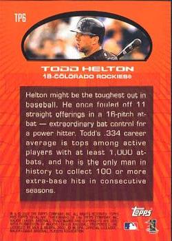 2002 Topps Total - Total Production #TP6 Todd Helton  Back
