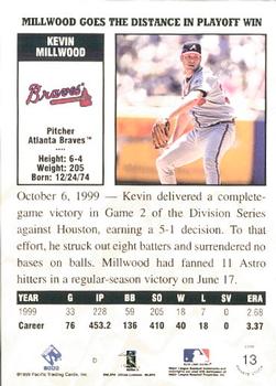 2000 Pacific Private Stock #13 Kevin Millwood Back