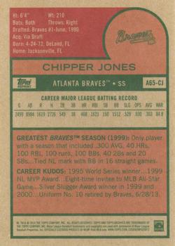 2016 Topps Archives 65th Anniversary Edition #A65-CJ Chipper Jones Back