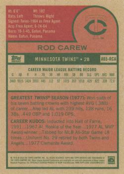 2016 Topps Archives 65th Anniversary Edition #A65-RCA Rod Carew Back